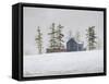 Snowy Ridgeline-David Knowlton-Framed Stretched Canvas