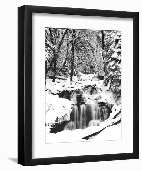 Snowy River (Waterfall)-null-Framed Art Print