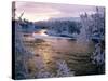 Snowy Riverscape, Vindelfjallen Nr, Umea, Sweden-Christer Fredriksson-Stretched Canvas