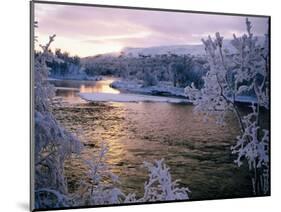 Snowy Riverscape, Vindelfjallen Nr, Umea, Sweden-Christer Fredriksson-Mounted Photographic Print