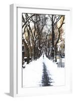 Snowy road Central Park-Philippe Hugonnard-Framed Giclee Print