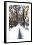 Snowy road Central Park-Philippe Hugonnard-Framed Giclee Print