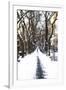 Snowy road Central Park-Philippe Hugonnard-Framed Giclee Print