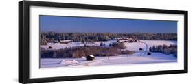 Snowy Rural Landscape Oestra Tavelsjoe Sweden-null-Framed Photographic Print