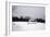 Snowy Scene in Sag Harbor NY b/w-null-Framed Photo