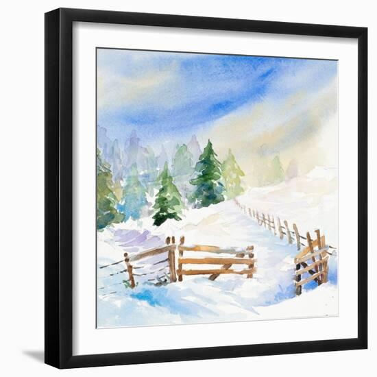 Snowy Serenity I-Lanie Loreth-Framed Art Print