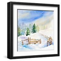 Snowy Serenity I-Lanie Loreth-Framed Art Print