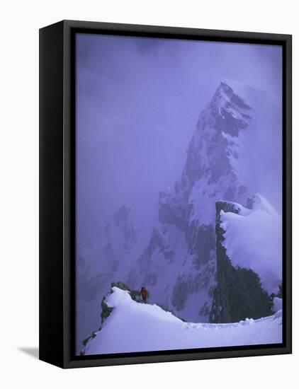 Snowy Shishapangma, Tibet-Michael Brown-Framed Stretched Canvas