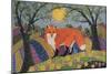 Snowy Spring Fox-K.C. Grapes-Mounted Giclee Print