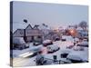 Snowy Street Scene, Surrey, Greater London, England, United Kingdom, Europe-Charles Bowman-Stretched Canvas
