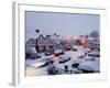 Snowy Street Scene, Surrey, Greater London, England, United Kingdom, Europe-Charles Bowman-Framed Photographic Print