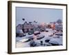 Snowy Street Scene, Surrey, Greater London, England, United Kingdom, Europe-Charles Bowman-Framed Photographic Print