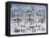 Snowy Streets-Bill Bell-Framed Stretched Canvas