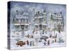 Snowy Streets-Bill Bell-Stretched Canvas