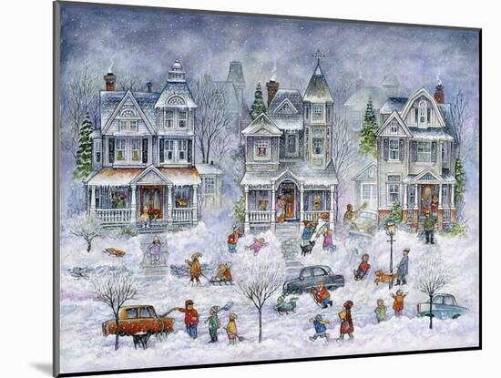 Snowy Streets-Bill Bell-Mounted Giclee Print