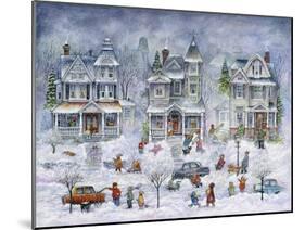 Snowy Streets-Bill Bell-Mounted Giclee Print