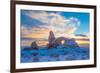 Snowy Sunset at Turret Arch, Arches National Park, Utah Windows Section-Tom Till-Framed Photographic Print