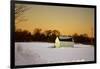 Snowy Sunset in Sag Harbor NY-null-Framed Photo