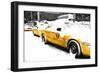 Snowy Taxis-Philippe Hugonnard-Framed Premium Giclee Print