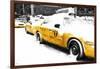 Snowy Taxis-Philippe Hugonnard-Framed Giclee Print