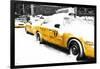 Snowy Taxis-Philippe Hugonnard-Framed Giclee Print