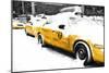 Snowy Taxis-Philippe Hugonnard-Mounted Giclee Print