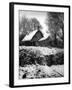 Snowy Thatched Cottage-null-Framed Photographic Print
