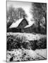 Snowy Thatched Cottage-null-Mounted Photographic Print