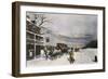 Snowy Turnpike, 1795-Carl Rakeman-Framed Giclee Print