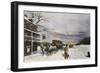 Snowy Turnpike, 1795-Carl Rakeman-Framed Giclee Print