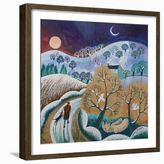 Snowy Winter Walk, 2017-Lisa Graa Jensen-Framed Giclee Print