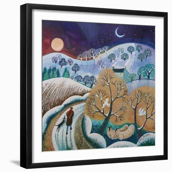 Snowy Winter Walk, 2017-Lisa Graa Jensen-Framed Giclee Print