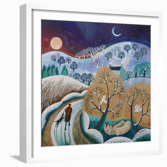 Snowy Winter Walk, 2017-Lisa Graa Jensen-Framed Giclee Print