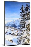 Snowy Woods and Mountain Huts Framed by the Winter Sunset, Bettmeralp, District of Raron-Roberto Moiola-Mounted Photographic Print