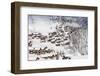 Snowy Woods Frame the Typical Alpine Village and Ski Resort, Bettmeralp, District of Raron-Roberto Moiola-Framed Photographic Print