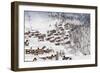 Snowy Woods Frame the Typical Alpine Village and Ski Resort, Bettmeralp, District of Raron-Roberto Moiola-Framed Photographic Print