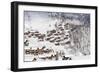 Snowy Woods Frame the Typical Alpine Village and Ski Resort, Bettmeralp, District of Raron-Roberto Moiola-Framed Photographic Print