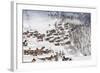 Snowy Woods Frame the Typical Alpine Village and Ski Resort, Bettmeralp, District of Raron-Roberto Moiola-Framed Photographic Print