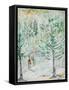 Snowy Woods-Ikahl Beckford-Framed Stretched Canvas