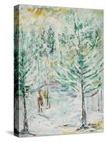 Snowy Woods-Ikahl Beckford-Stretched Canvas