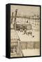 Snowy Yard-Vincent van Gogh-Framed Stretched Canvas