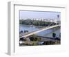 Snp Bridge Spans Danube River, Bratislava-Richard Nebesky-Framed Photographic Print