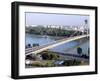 Snp Bridge Spans Danube River, Bratislava-Richard Nebesky-Framed Photographic Print