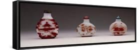 Snuff Bottles in Milky Glass Decorated in Red, Yangzhou School-null-Framed Stretched Canvas