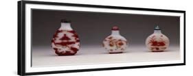 Snuff Bottles in Milky Glass Decorated in Red, Yangzhou School-null-Framed Giclee Print