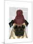 Snug Pug-Fab Funky-Mounted Art Print