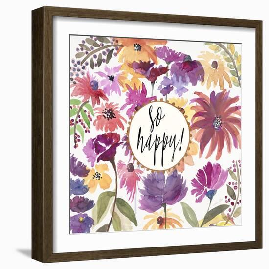 So Happy!-Lora Gold-Framed Art Print