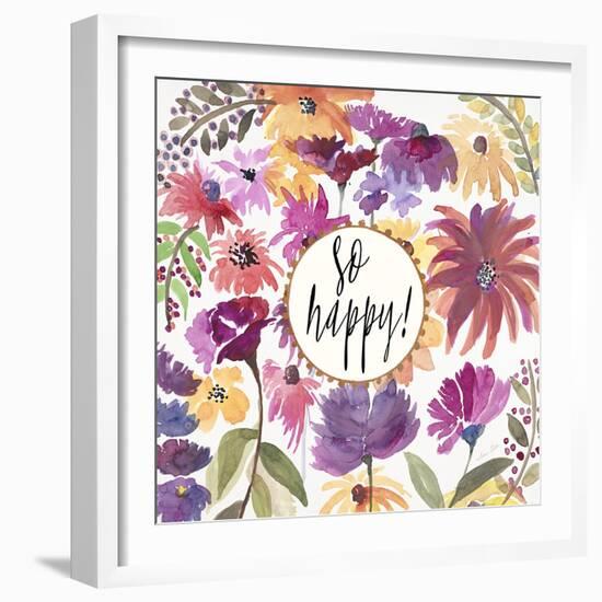 So Happy!-Lora Gold-Framed Art Print