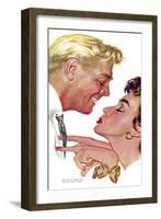 So I'm a Bum - Saturday Evening Post "Leading Ladies", March 31, 1956 pg.32-Bob Hilbert-Framed Giclee Print