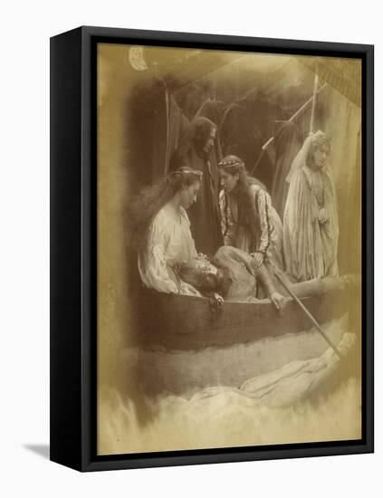 "So like a shatter'd Column lay the King"-Julia Margaret Cameron-Framed Stretched Canvas